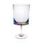 Ensemble de quatre verres à vin tout usage en verre géométrique transparent et arc-en-ciel