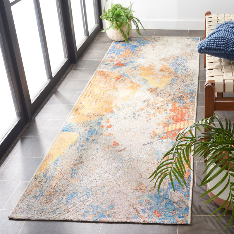 Tapis d'intérieur / extérieur à motif abstrait 500 Barbados, Tapis de couloir 2 pi 8 po x 8 pi