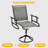 Luxury Swivel Rocking Chair Set, Patio Dining Armchair with Ergonomic High Back & Recyclable All-Weather Materials