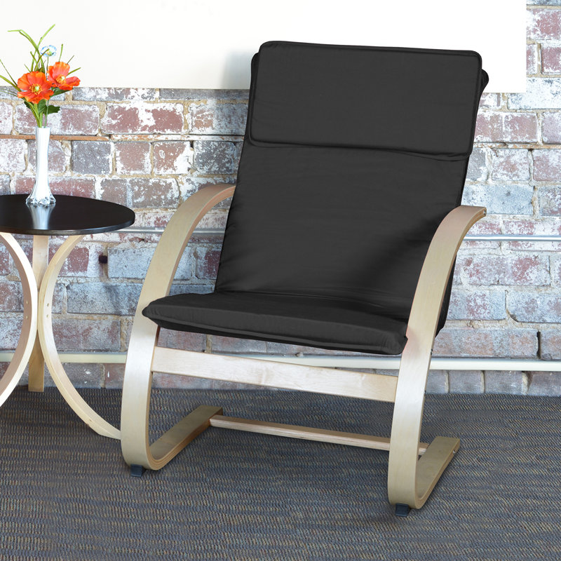 Fauteuil d'appoint rembourré Noail, Naturel, Noir, noir, noir, noir