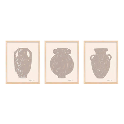 Modern Vessel Set of 3a  3 Piece Picture Frame Print Set