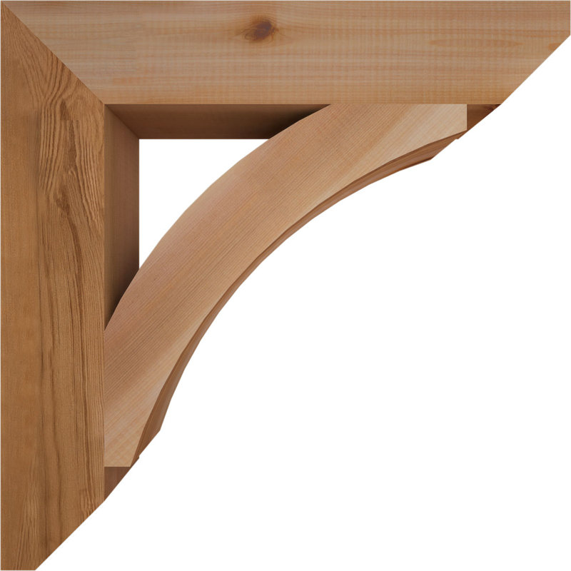 Wood Bracket/Corbel, Western Red Cedar, 22"H x 3.5"W x 22"D