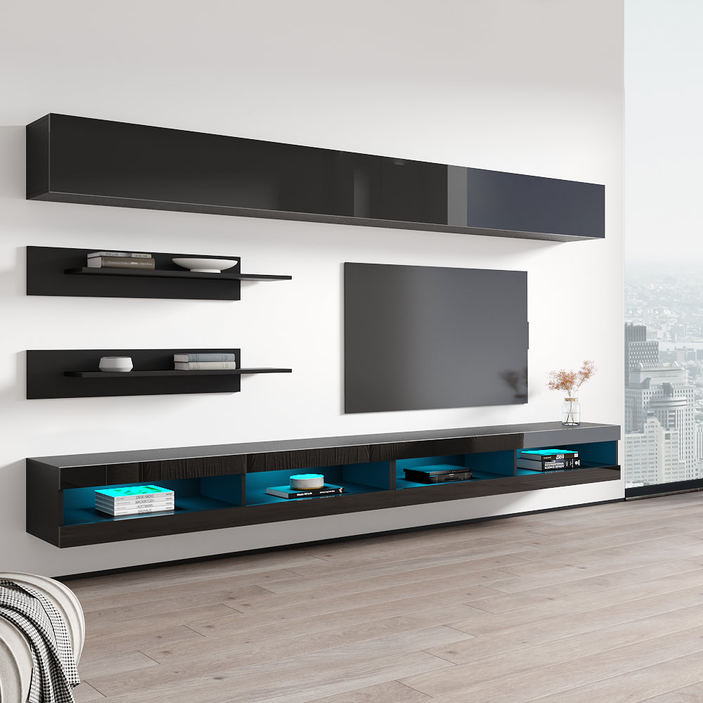 Orren Ellis Lieberman Floating Entertainment Center for TVs up to 70 ...