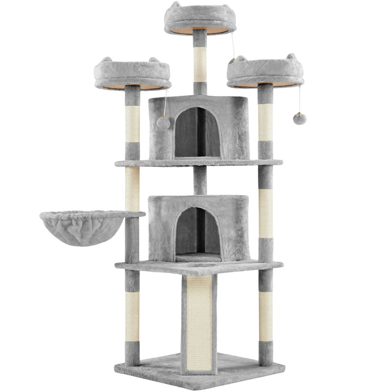 Zutphen 69'' H Cat Tree, Light Gray