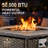 High Back Outdoor Furniture With 6-Inch Extra Thick Cushions, Patio Furniture Set With Fire Pit Table & Swivel Chairs, 6 PCS Wicker Conversation Set For Yard, Deck, Poolside-1270942110-1270942107