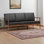 Canapé Drogin 72,5 po Mid-Century en similicuir H 29,53 po x l 72,05 po x P 33,07 po