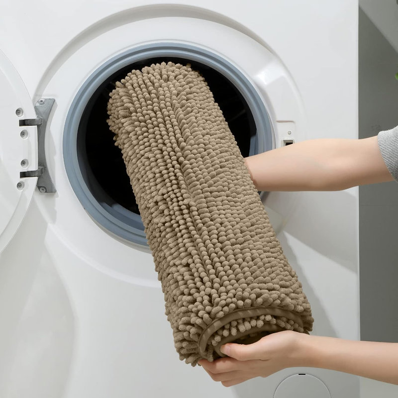 3 Pieces Bathroom Rugs, Ultra Soft Non Slip, Brown
