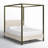 Sybill Vanilla Upholstered Canopy Bed-864751044