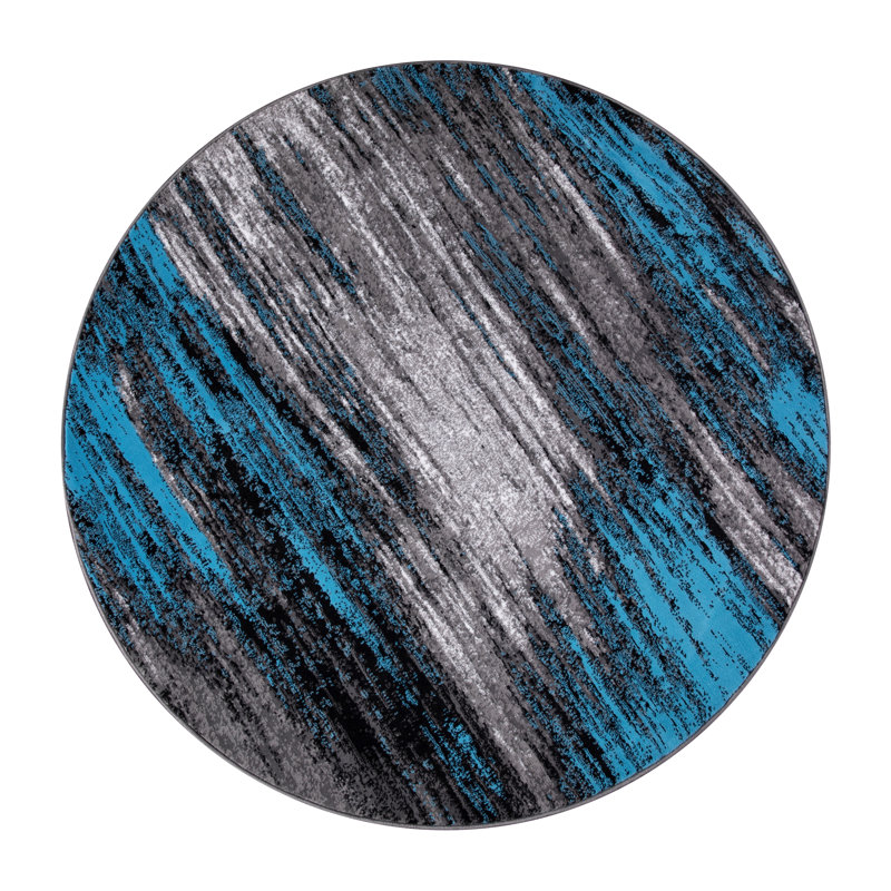 Guelph Abstract Indoor Rug, Round 7'
