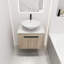 Meuble-lavabo moderne de 24 po avec lavabo en céramique et conception murale