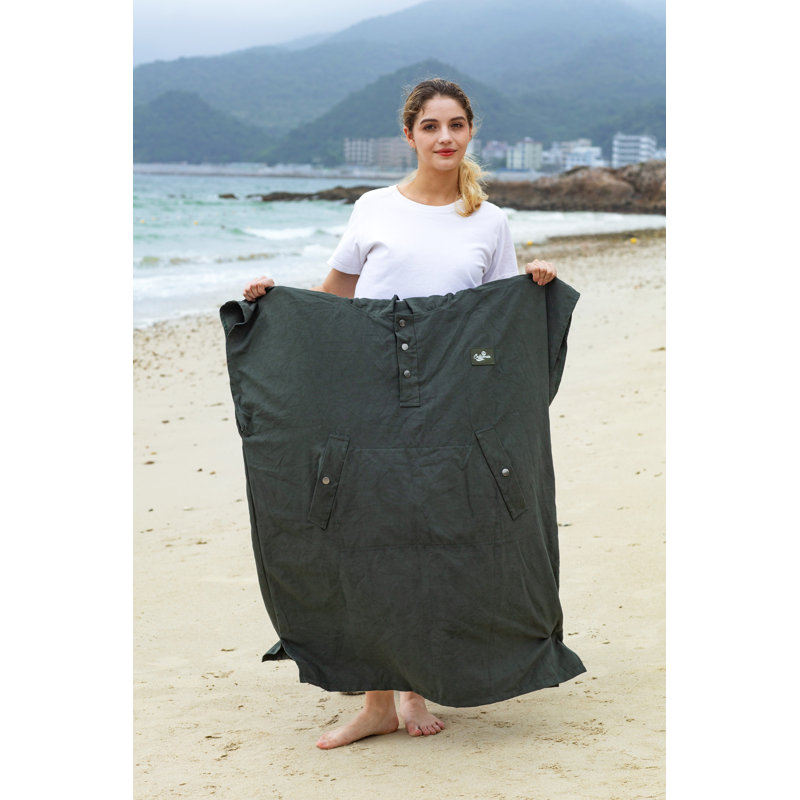 Catalonia BR Ultra Light Ribbed Beach Towel, Green