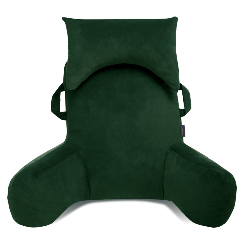 Comfy - Coussin à haut dossier avec appui-tête et poches, Vert profond