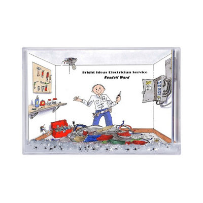 Personalized Electrician - Male Snow Globe Frame Gift