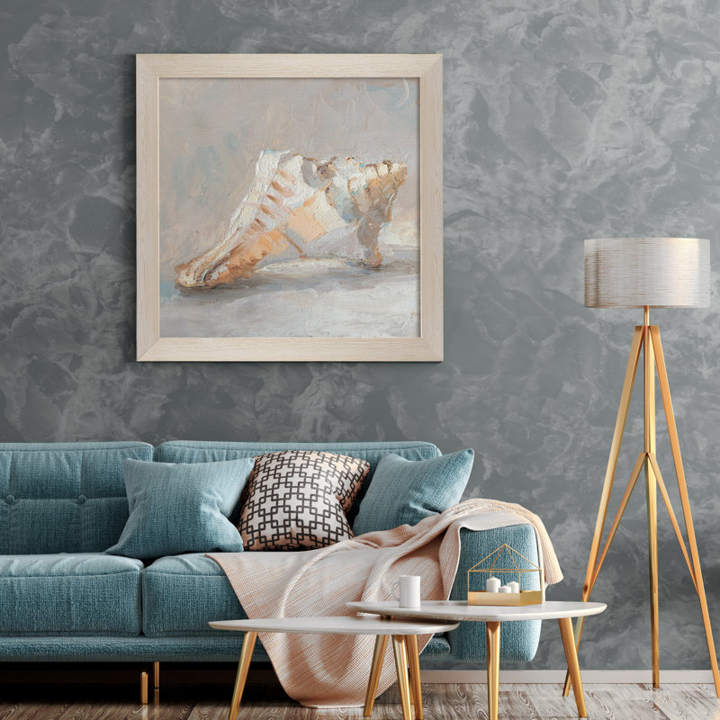 Impression de peinture encadrée sur papier impressionnist, Cadre blanc, H 31,5 po x l 31,5 po x P 1,5 po