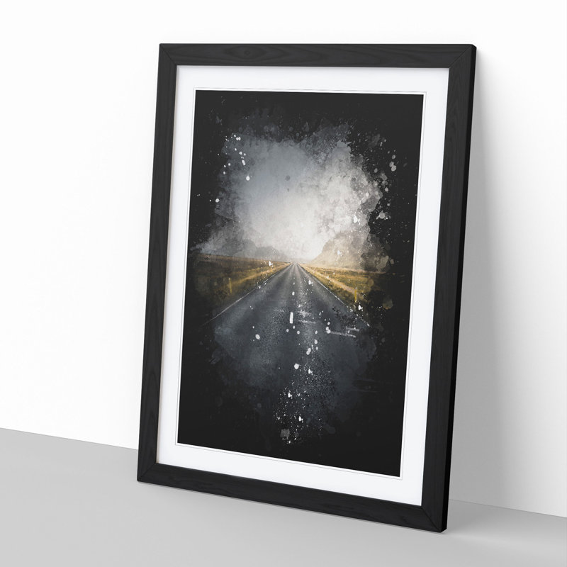 The Open Road Vol.6 - Picture Frame Graphic Art, 90cm H x 65cm W x 2cm D, Black Framed