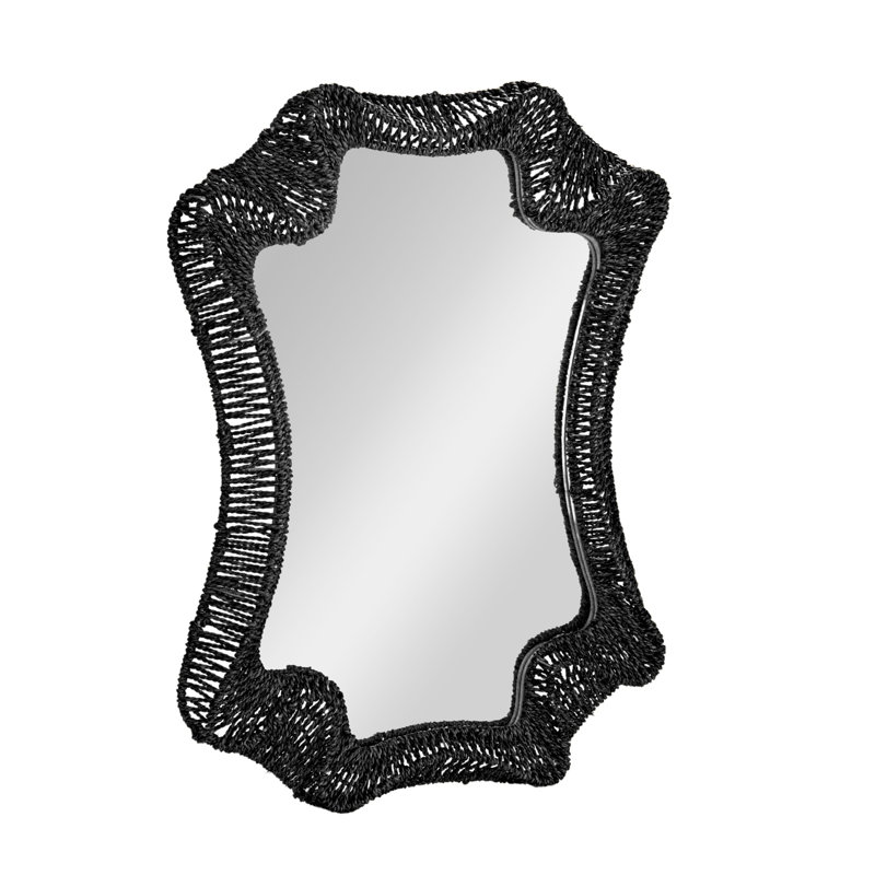 Feldt Cattail Wall Mirror, Black