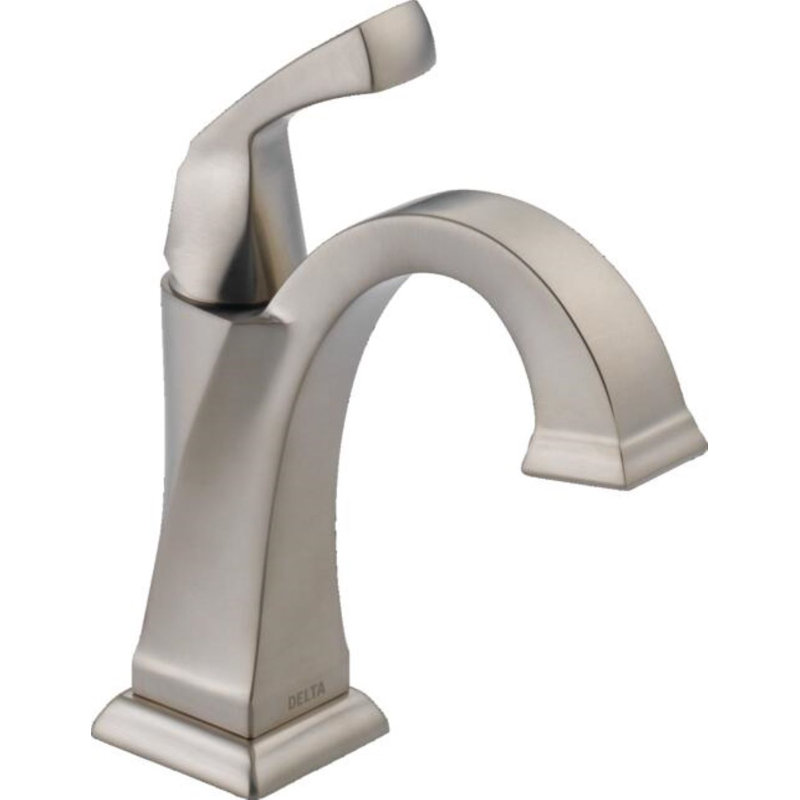 Dryden Single Hole Bathroom Faucet with Drain Assembly, Single Handle Bathroom Sink Faucet, Brilliance Stainless