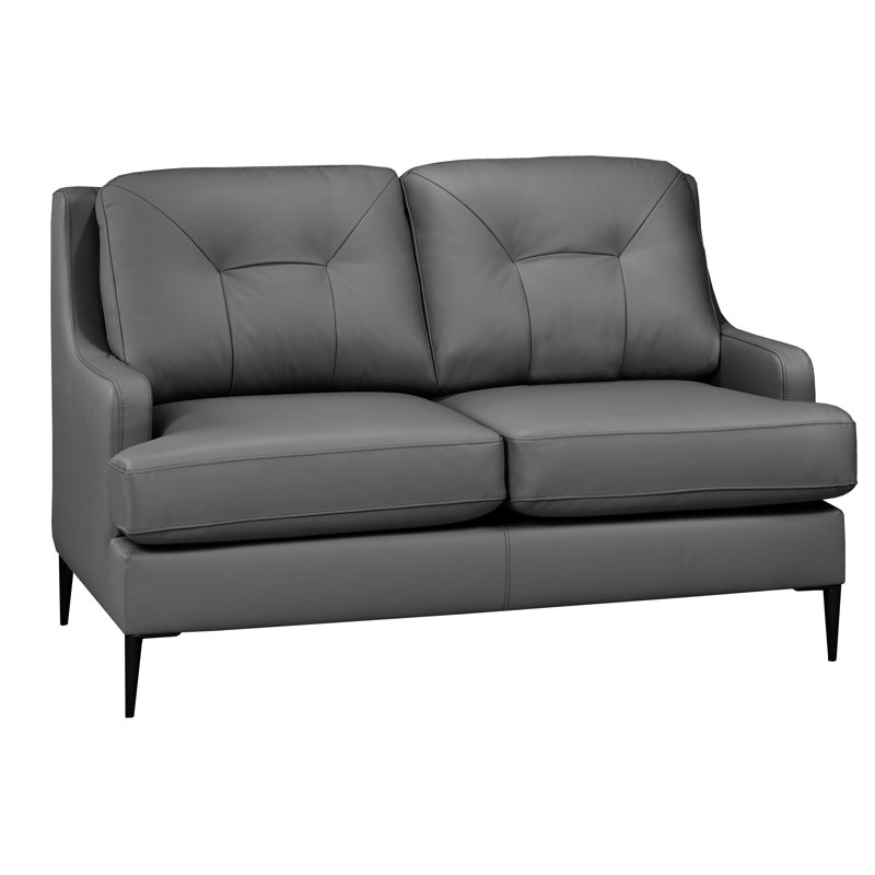 54'' Faux Leather Loveseat, Fossil Leather Match