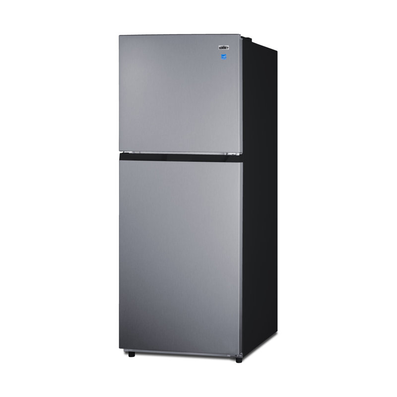 Summit Appliance 24" 10.1 Cubic Feet Energy Star Top Freezer Refrigerator with Water and Ice Dispenser, Black