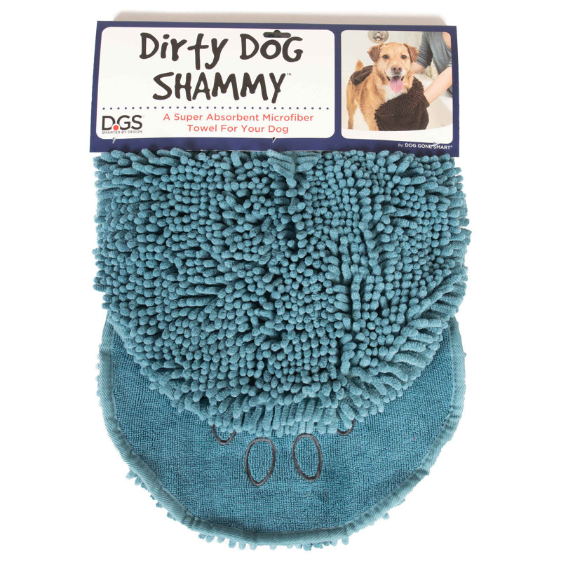Serviette Shammy pour chien sale, Bleu