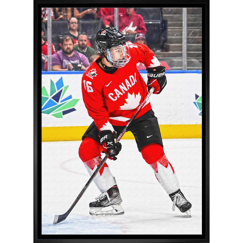 Connor Bedard, toile encadrée 20 x 29 Canada World Juniors-V