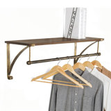 Allen 35.4'' Wall Mounted Clothes Rack