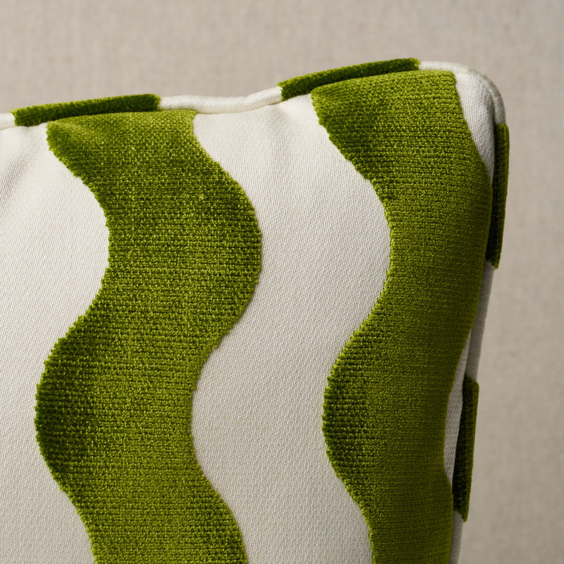 Schumacher x Miles Redd The Wave Pillow, Lettuce