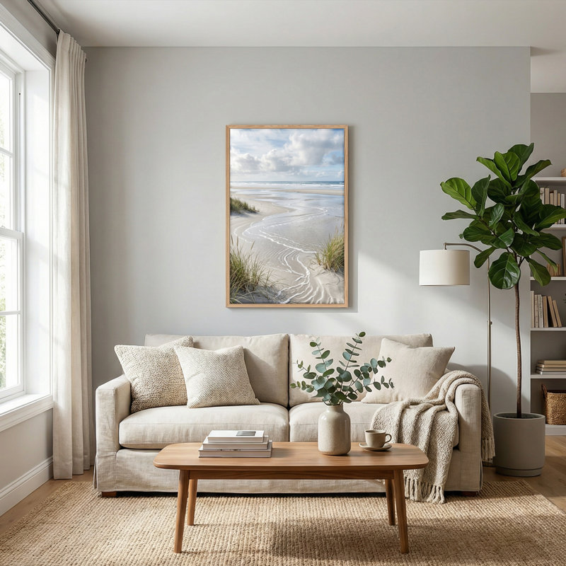«Beach Waves», reproduction d'art sur toile, ensemble de 1, Naturel, H 24 po x l 18 po