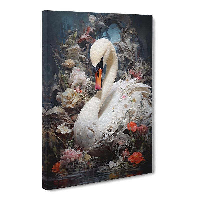 Swan Neo-Plasticism - Wrapped Canvas, 60cm H x 40cm W x 3cm D