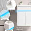 Meuble-lavabo mural de 16 po avec lavabo, couleur blanche, beauté moderne, espace de rangement considérable pour petite salle de bain, grande partie de détecteur de radars