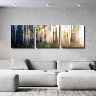 « Constance », triptyque mural de Cynthia Decker, 78 po x 26 po