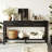 62.2'' Farmhouse Entryway Table With 3 Drawers, Painted Console Table With Bottom Shelf & Iron Handles, Minimalist Sofa Table For Living Room, Hallway, Kitchen, Bedroom, Office-1495601241