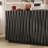 Fluted Mid-Century Modern Sideboard & Buffet Cabinet – Adjustable Shelves, TV Console, Accent Storage for Living Room, Dining Room, Entryway, Black-1388678207