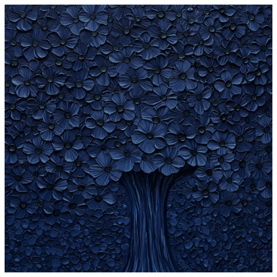 Couvre-lit matelassé à motif floral bleu