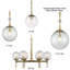 Luminaire suspendu sphère 1 lumière Yosgarth