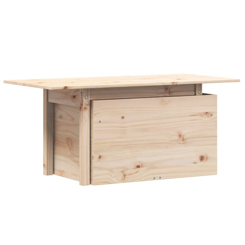 Novka Rectangular Solid Wood Outdoor Coffee Table - 100 cm W 50 cm D, Natural
