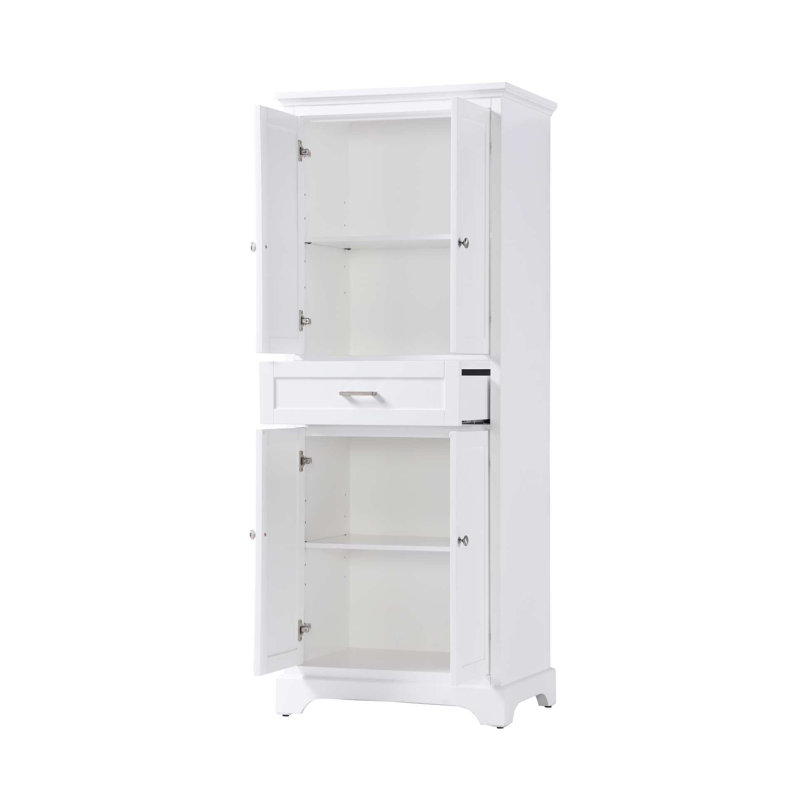 Armoire de rangement pour salle de bain 28 pouces en blanc, H 72 po x l 28 po x P 20 po, Blanc