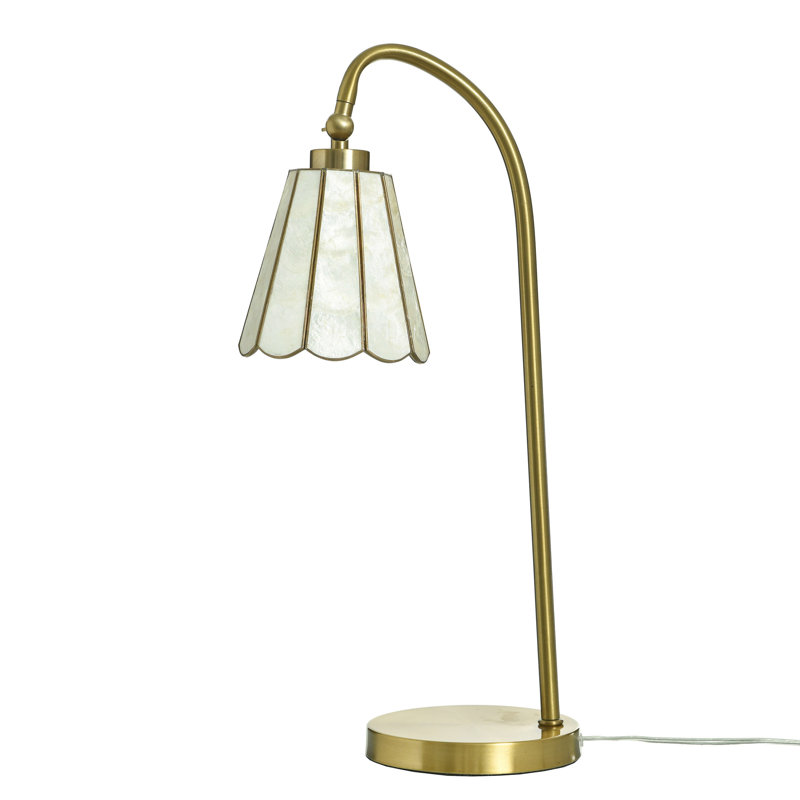Tamara Day for Stylecraft Verity Table Lamp - Polished Brass - Brass & Capiz Formica Shade