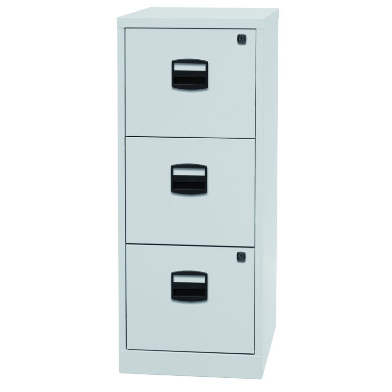41.3cm Wide 3 -Drawer Solid Wood File Cabinet, Grey