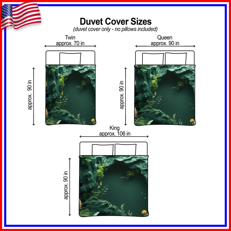 Housses de couette Lush Green Forest, Lit simple