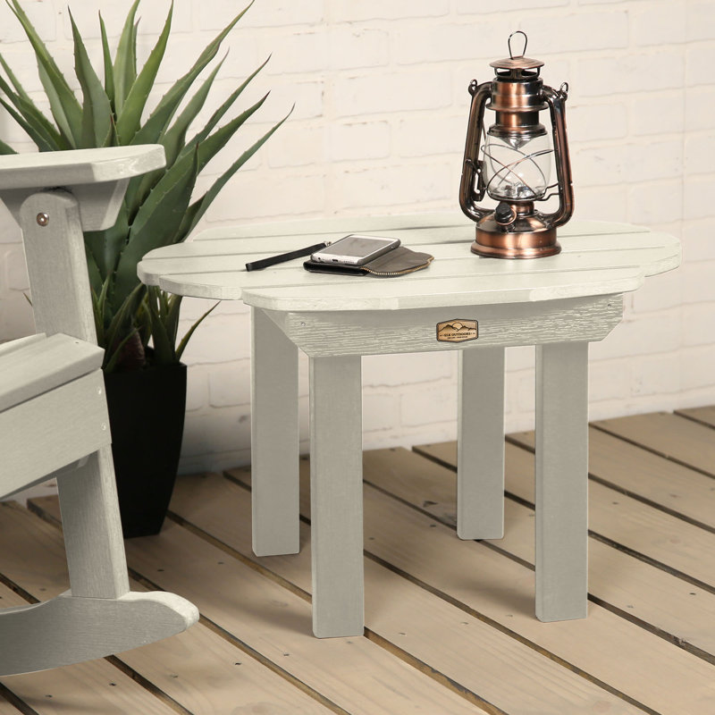 Wyona Outdoor Side Table , 27'' in. W 19'' in. D, Whitewash