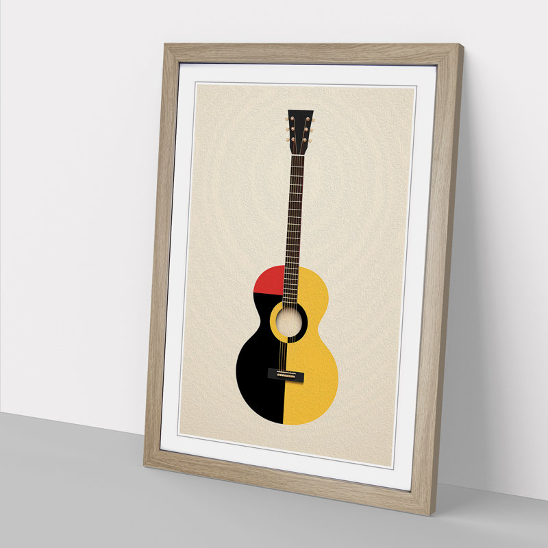 Guitar Minimalism - Framed Print, 46cmH x 34cmW