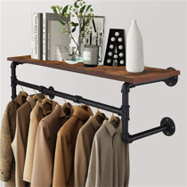 Humayd 85.85Cm Wood Standard Baker's Rack with Microwave Compatibility Blue Elephant Colour: Black/Rustic Brown