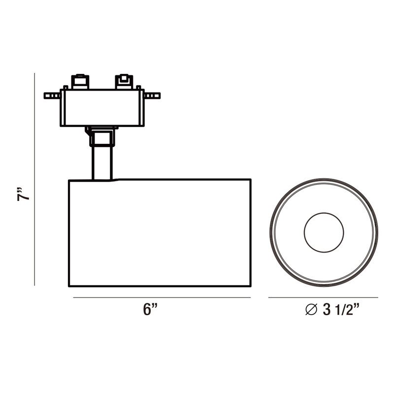 charlie LED Flushmount - 30W, 3000K, 5.63" H x 6.03" W x 3.54" D, White