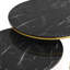 Table basse moderne emboîtable cannelée avec tiroir Modern
