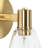 Glam Gold 1-Light Wall Sconce Bell Seeded Glass