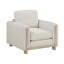 Chaise d'appoint moderne et contemporaine Glenbury de 37 po avec revêtement en tissu texturé, pieds en bois massif naturel et coussin de dossier