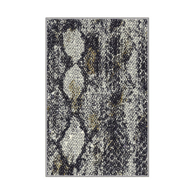Luxurious Woven Carpet 5.2 x 7.5 ft, 100% Polyester, 0.4 in Pile Height | Antibacterial, Non-Slip PVC Dot Underside, Machine Washable | Elegant 3D Digital Print Design, Perfect for Living Room & Bedroom Décor