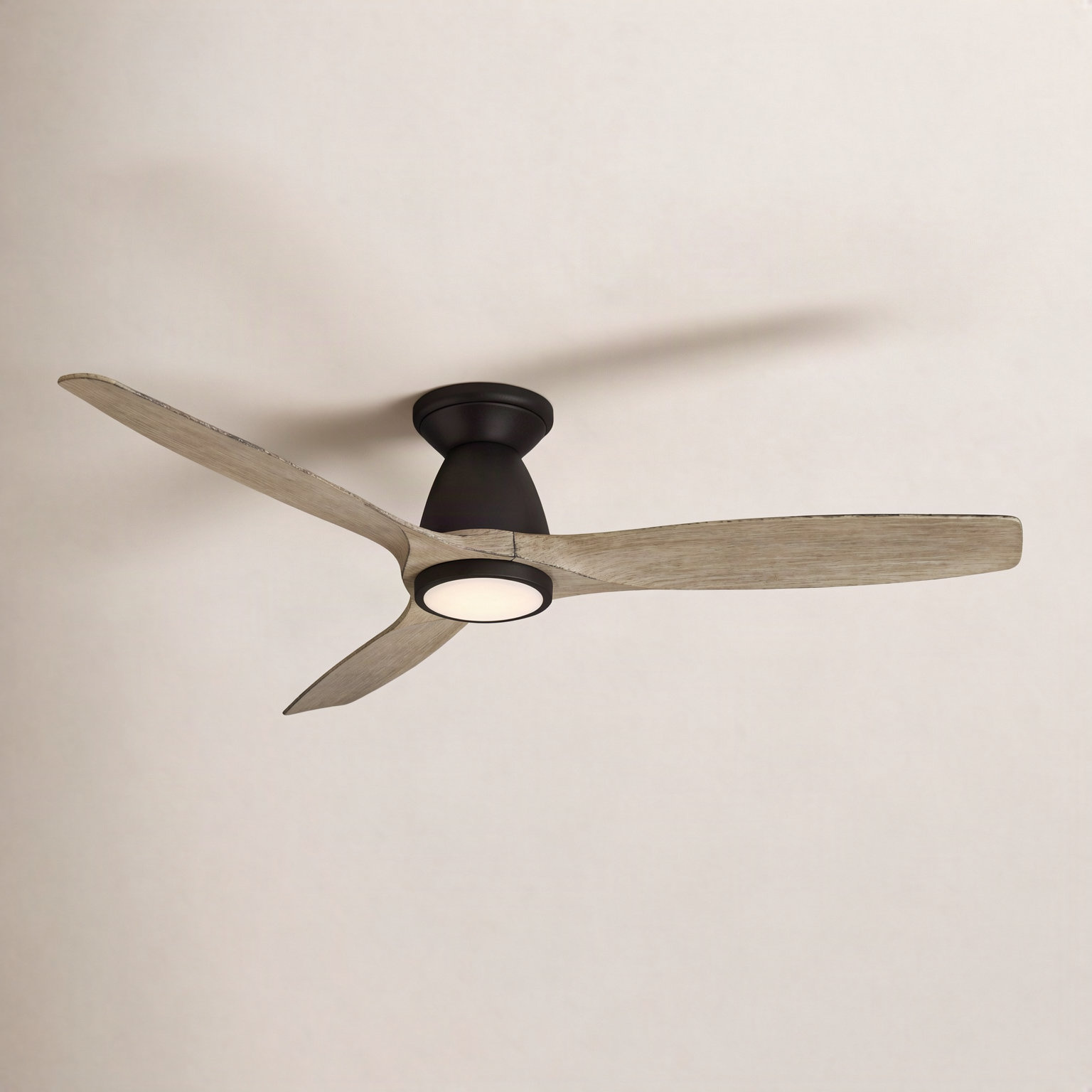 Skylark 54" Smart Ceiling Fan with LED Light Kit, Bronze, White Oak