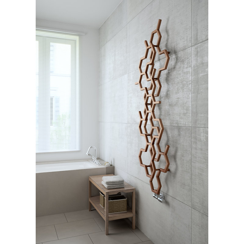 Hex Vertical Designer Radiator 1700Hx573W, Copper